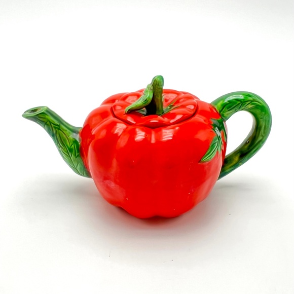 Vintage Tomato Teapot Maruhon Ware from Japan With Lid C, 1950. - Picture 4 of 7